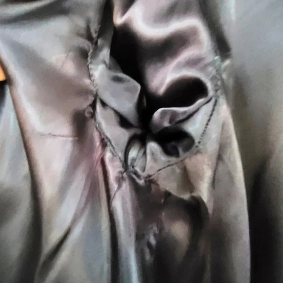 80's Vintage Karen, Charcoal Herringbone, Wool, Double Breasted, Car Coat Sz 14 - Picture 9 of 12